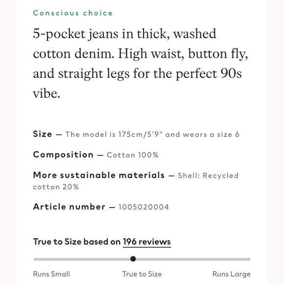 H\u0026M | Jeans | Hm 9s Straight Jeans | Poshmark